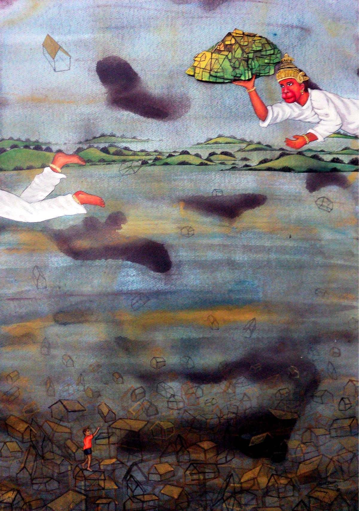 Just Few Sq.Ft from My Yard by Gunjan Tyagi, Mixed Media, 2016