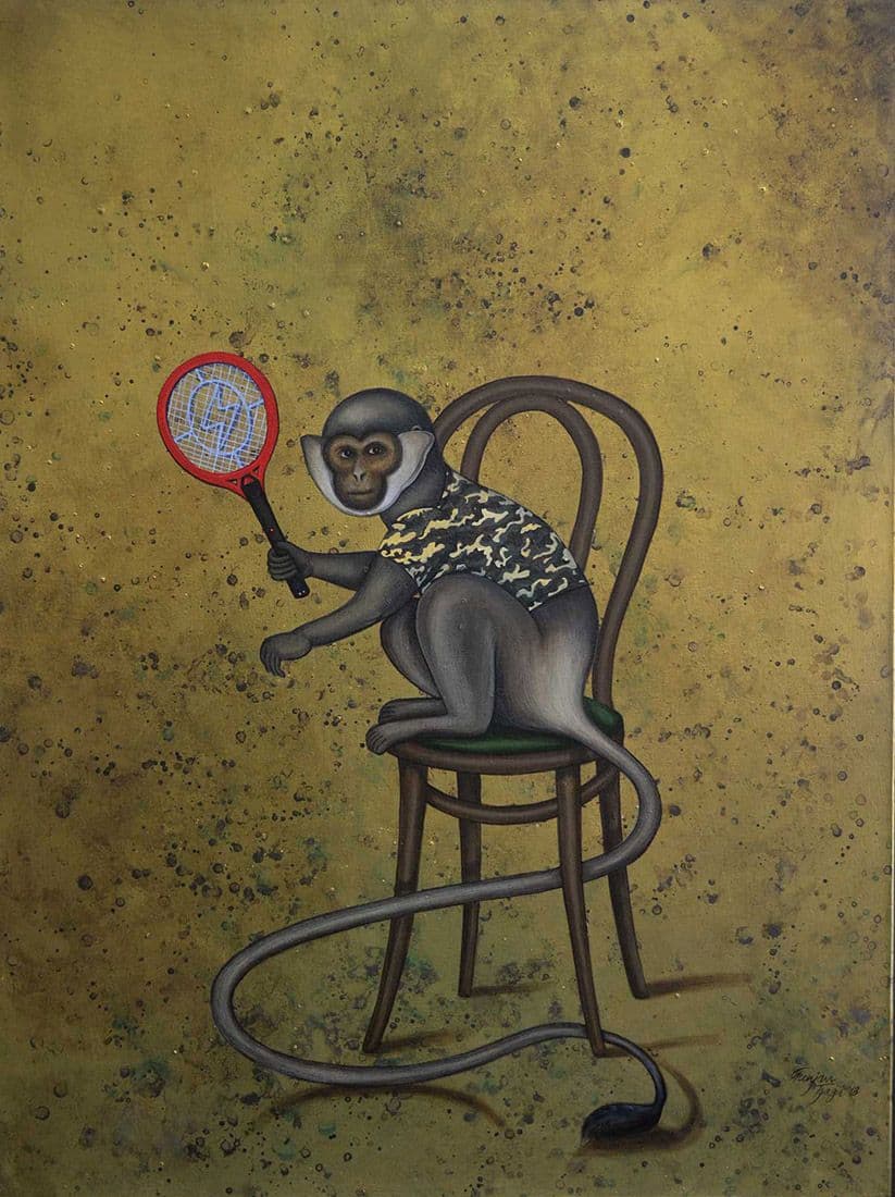 Macchar Maar by Gunjan Tyagi, Acrylic on Canvas, 2019